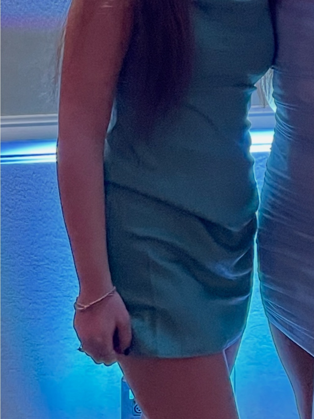 Urban Outfitters Cowl Neck Teal Mini Dress